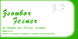 zsombor feiner business card